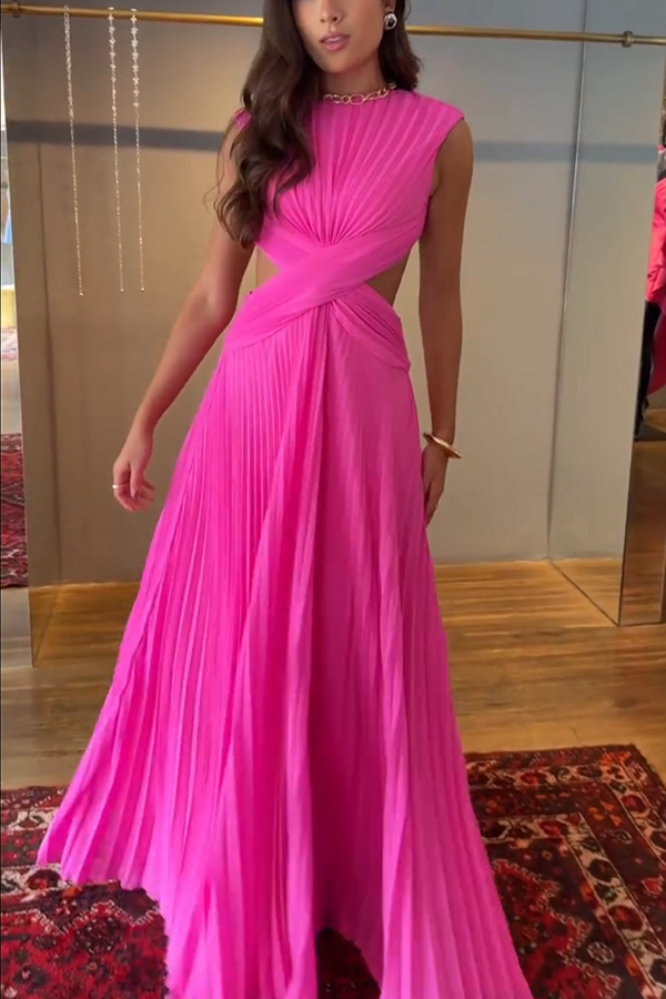 Free delivery of high-quality 2026 new summer women's clothing hot selling sleeveless round neck sexy jumpsuit long skirt