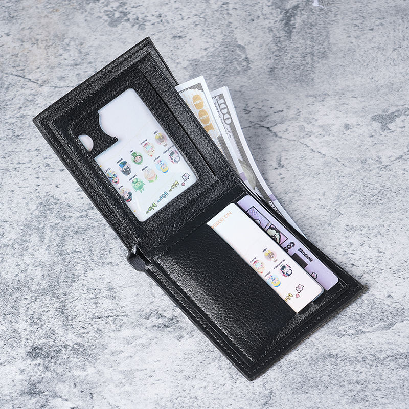 Short men's thin wallet  new high-value eagle pattern  student youth soft leather coin purse  fashionable casual card bag