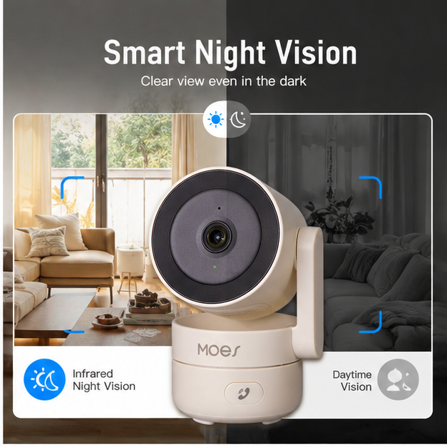 WiFi smart home indoor gimbal 4MP intelligent security camera infrared night vision motion monitor