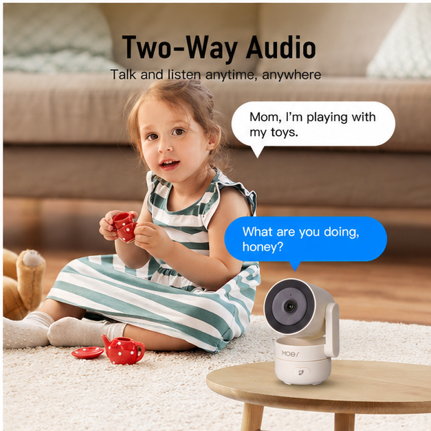 WiFi smart home indoor gimbal 4MP intelligent security camera infrared night vision motion monitor