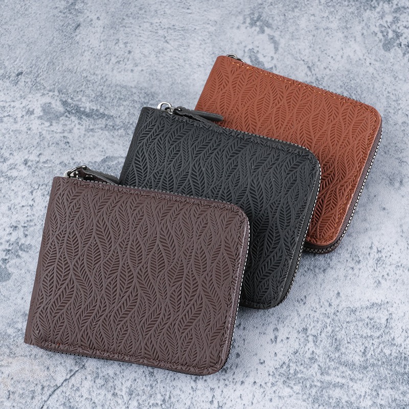Men's wallet short  multifunctional  multi card slot card bag integrated fashion new high-end  light luxury classic wallet