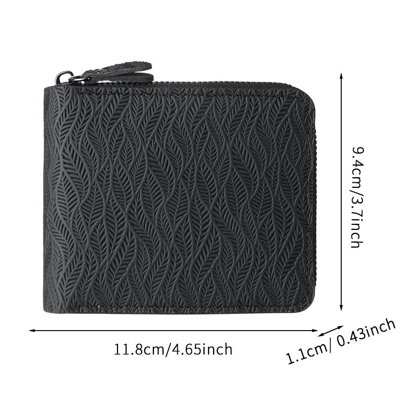 Men's wallet short  multifunctional  multi card slot card bag integrated fashion new high-end  light luxury classic wallet