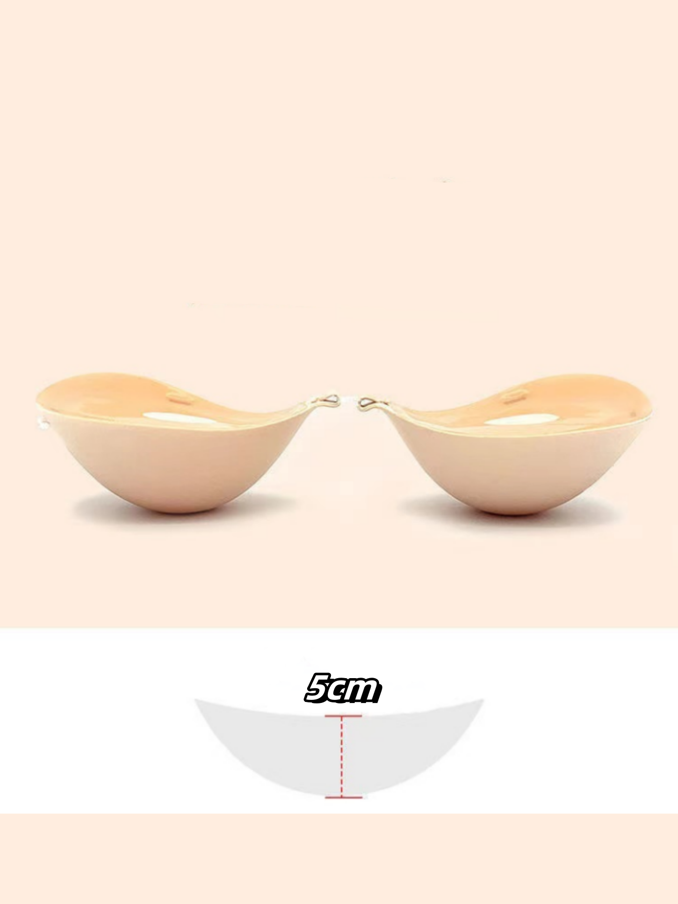 1 piece of Mantou cup with thickened skin color, invisible milk patch, silicone breast patch, women's underwear accessories