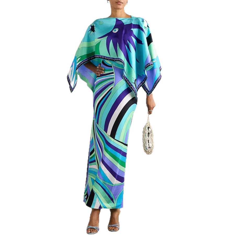 Free delivery of high-quality 2026 new summer women's clothing hot selling shawl back two-piece set dress