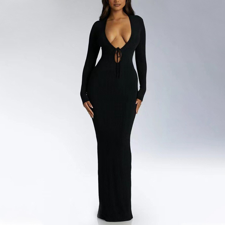 Free delivery of high-quality 2026 new summer women's clothing hot selling sexy deep V one-step dress
