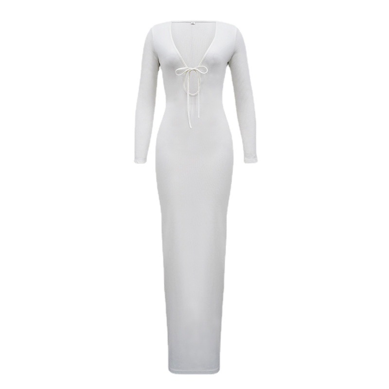 Free delivery of high-quality 2026 new summer women's clothing hot selling sexy deep V one-step dress