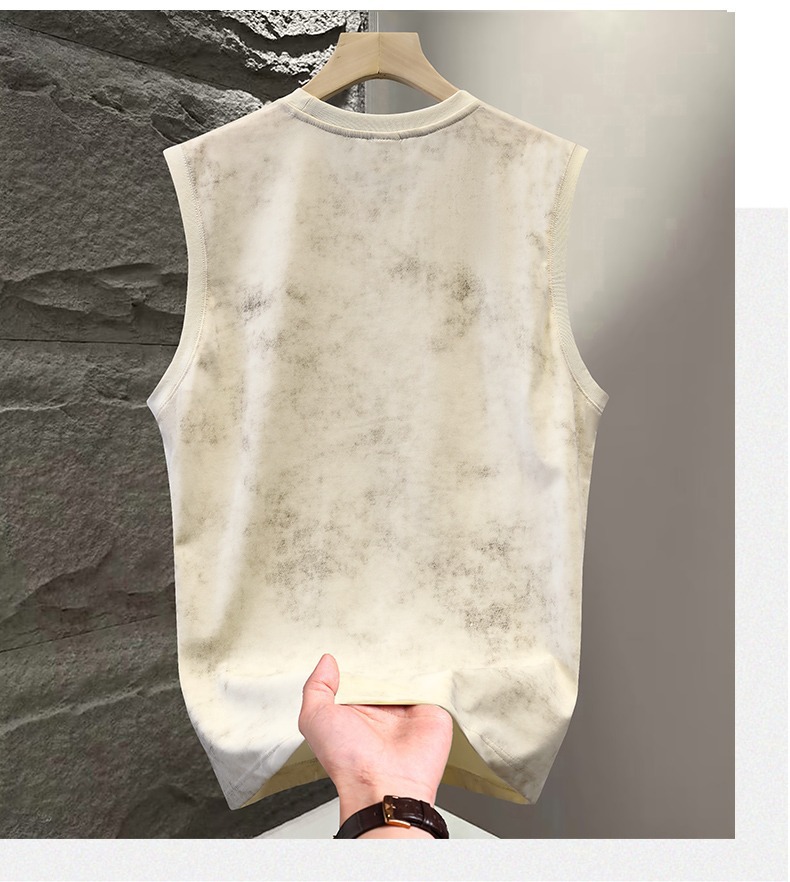 New casual sports suit men's fashion trend vest shorts two-piece set