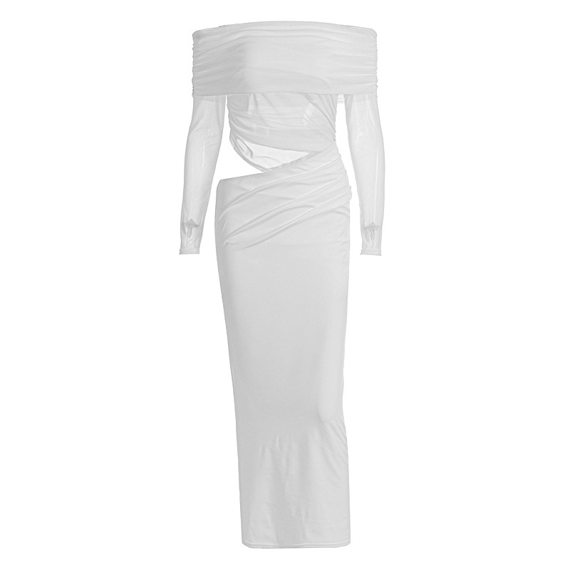 Free delivery of high-quality 2026 new summer women's clothing hot selling sexy strapless long sleeved dress