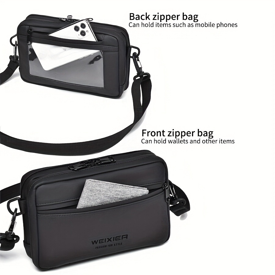 Fashionable new men's shoulder bag  trendy brand small square bag  business commuting men's bag  outdoor crossbody bag