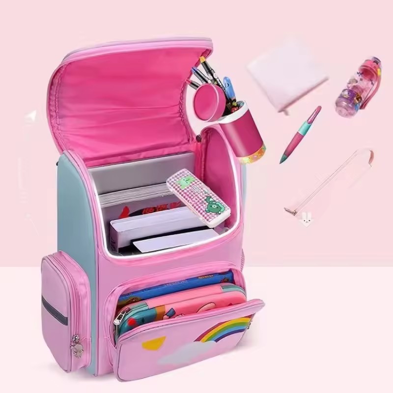 New elementary school students schoolbag shoulders backpack 6-12 years old one, two, three, four, five, six grades waterproof le