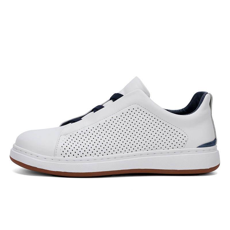 SocNoDn Men's Leather Sneakers 2026 Spring Autumn Casual Shoes Low Top Fashion Board Shoes Walking Footwear Breathable
