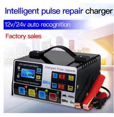 Metal Car Battery Charger 12V24V 220W Full Automatic Car Battery Charger Repair Battery Charger High Power Fast Charger