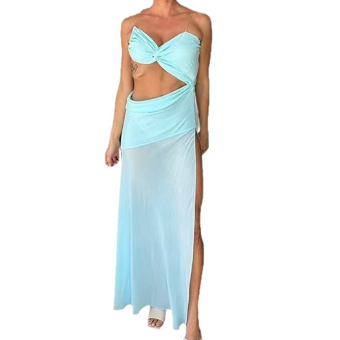 Free delivery of high-quality 2026 new summer women's clothing hot selling suspender sexy slim fit strapless long skirt