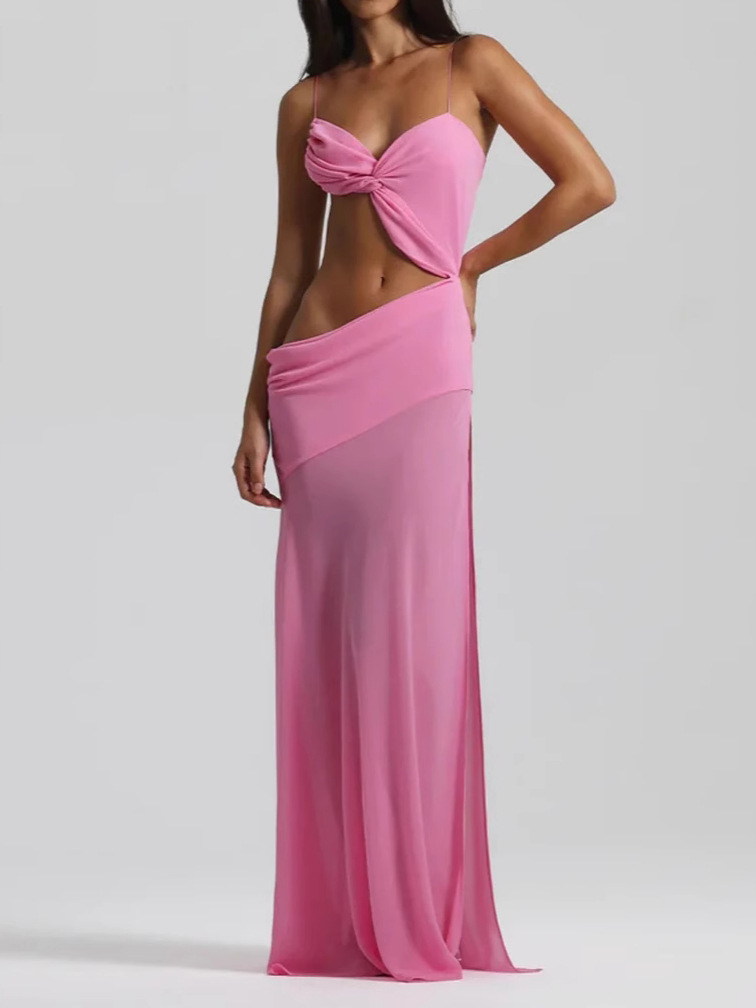 Free delivery of high-quality 2026 new summer women's clothing hot selling suspender sexy slim fit strapless long skirt