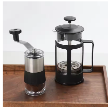 New Mini Hand Shake Manual Grinding Convenient Stainless Steel Ceramic Core Coffee Bean Grinder Visual Coffee Machine