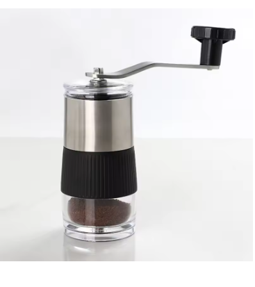 New Mini Hand Shake Manual Grinding Convenient Stainless Steel Ceramic Core Coffee Bean Grinder Visual Coffee Machine