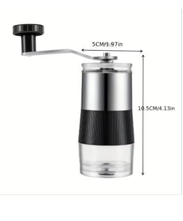New Mini Hand Shake Manual Grinding Convenient Stainless Steel Ceramic Core Coffee Bean Grinder Visual Coffee Machine
