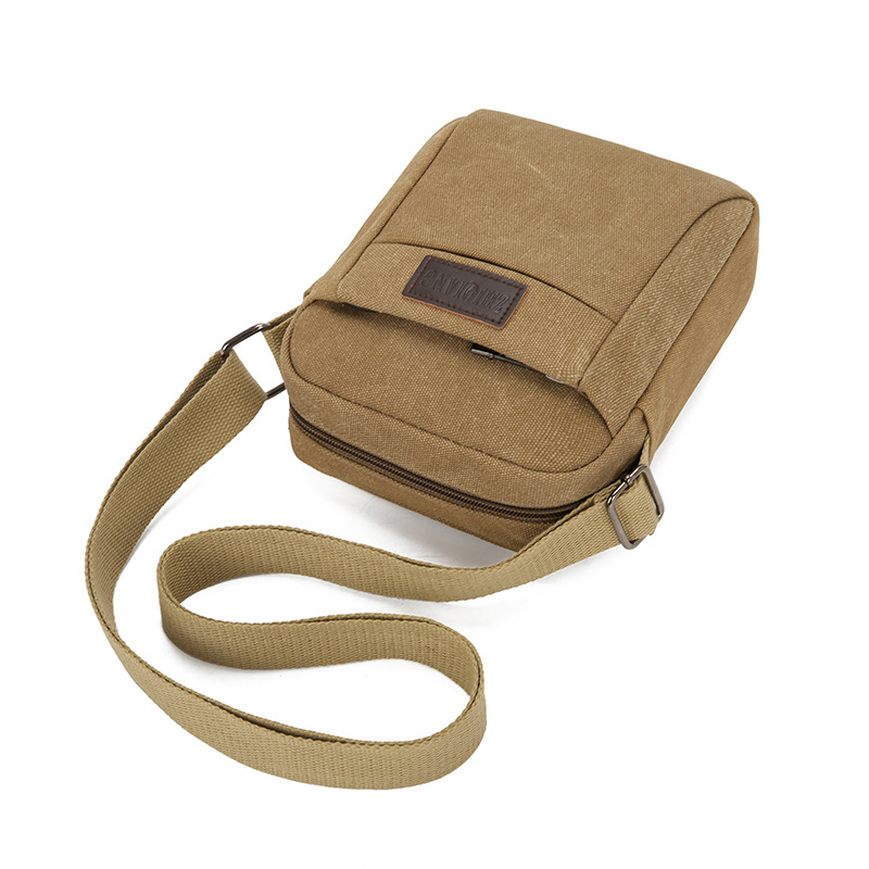 Single shoulder crossbody men's bag canvas bag new trendy sports outdoor casual men's mini backpack mobile phone bag