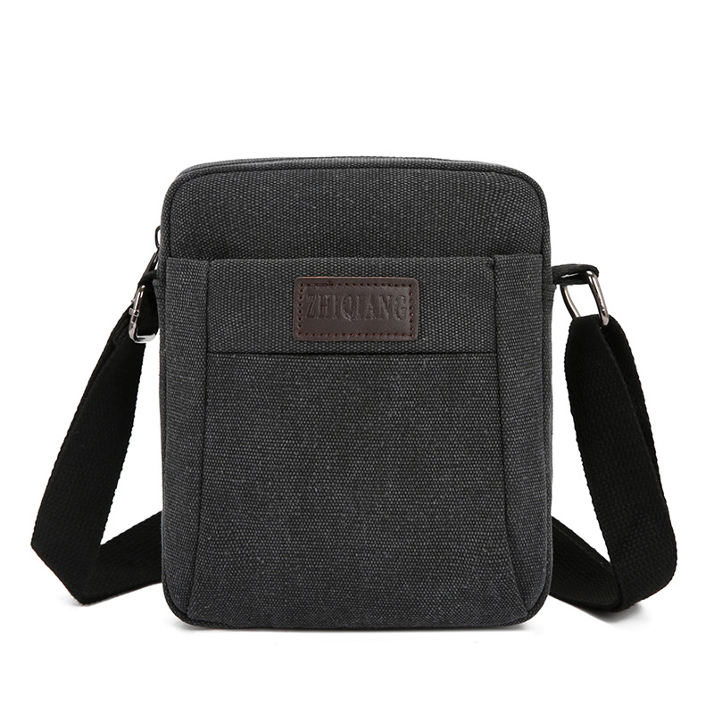 Single shoulder crossbody men's bag canvas bag new trendy sports outdoor casual men's mini backpack mobile phone bag