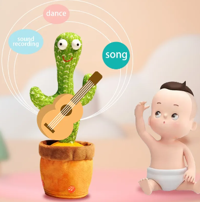 Intelligent Cactus Interactive Learning and Musical Toy for Kids to Dance Record and Speak with Fun