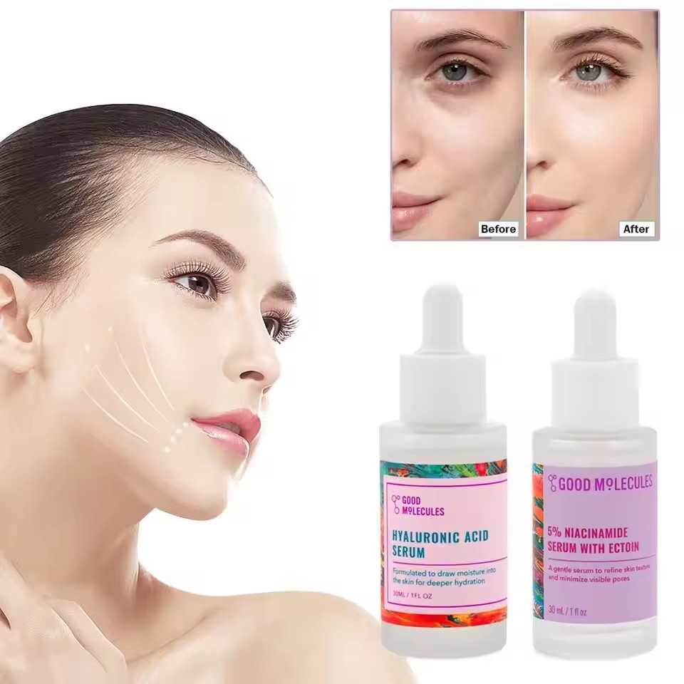 Premium Good Molecules Facial Serum Fade Fine Lines Firming Serum Moisturizing Vitamin C Hyaluronic Acid Facial Serum Skin Care