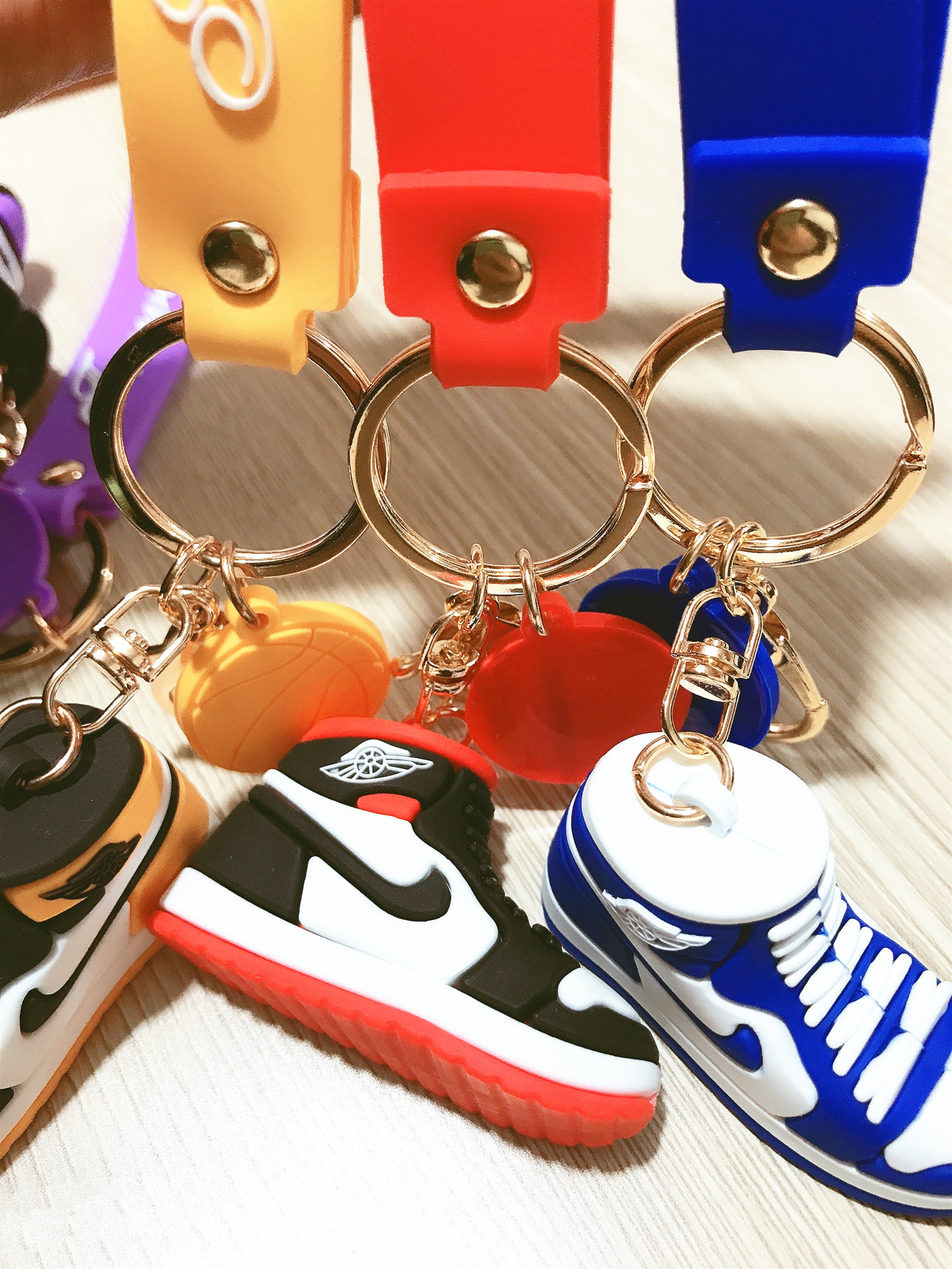 Creative Soft Rubber aj Shoes Keychain Cartoon Couple Bag Pendant Trend Sneaker Ornaments Customization