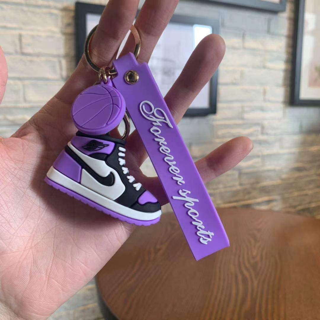 Creative Soft Rubber aj Shoes Keychain Cartoon Couple Bag Pendant Trend Sneaker Ornaments Customization