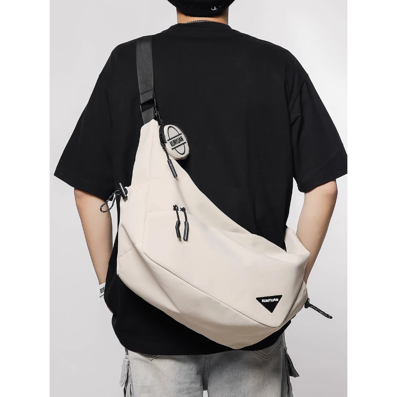 Men's trendy brand new fashion casual utility cycling sporty trend men's single shoulder bag versatile crossbody bag