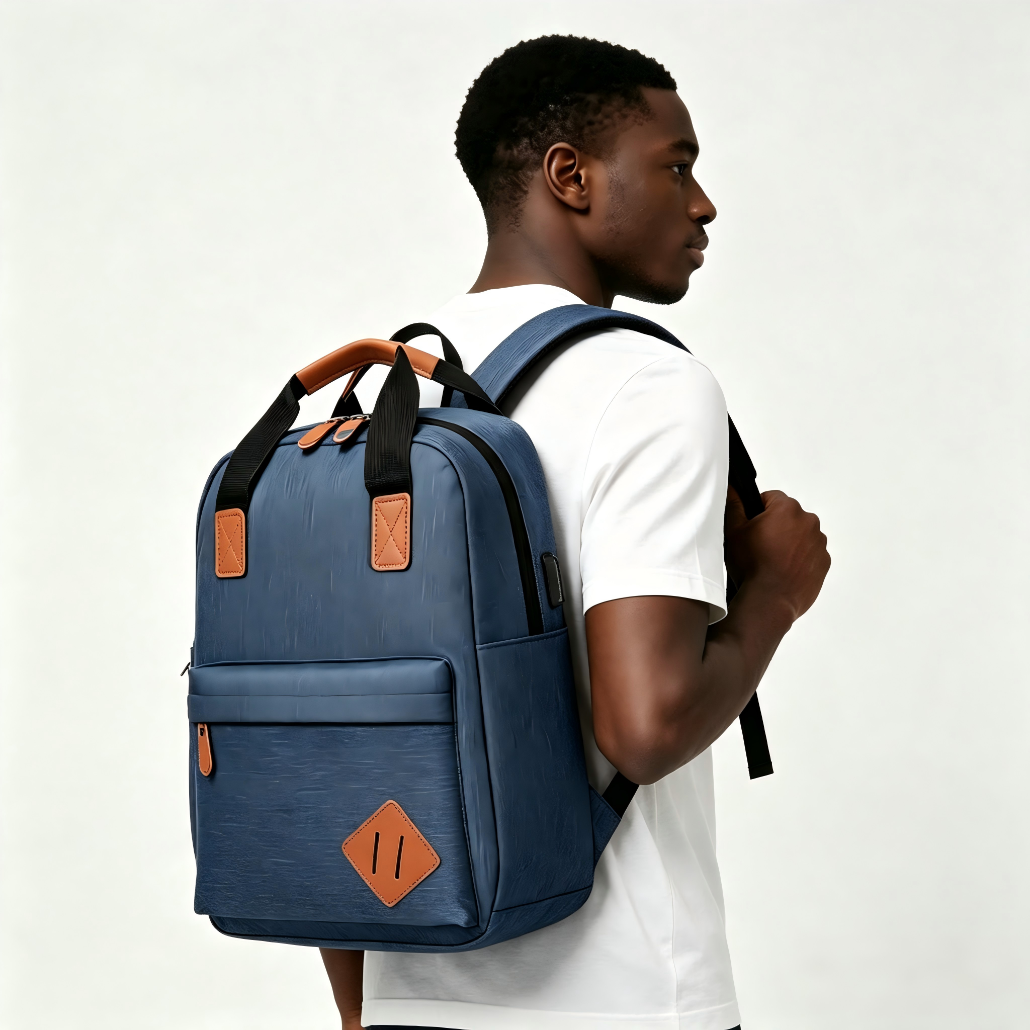 3 in 1 Anti Theft Backpack Set - Laptop Bag + Crossbody Pouch + Wallet for Students & Travel, Water Resistan
