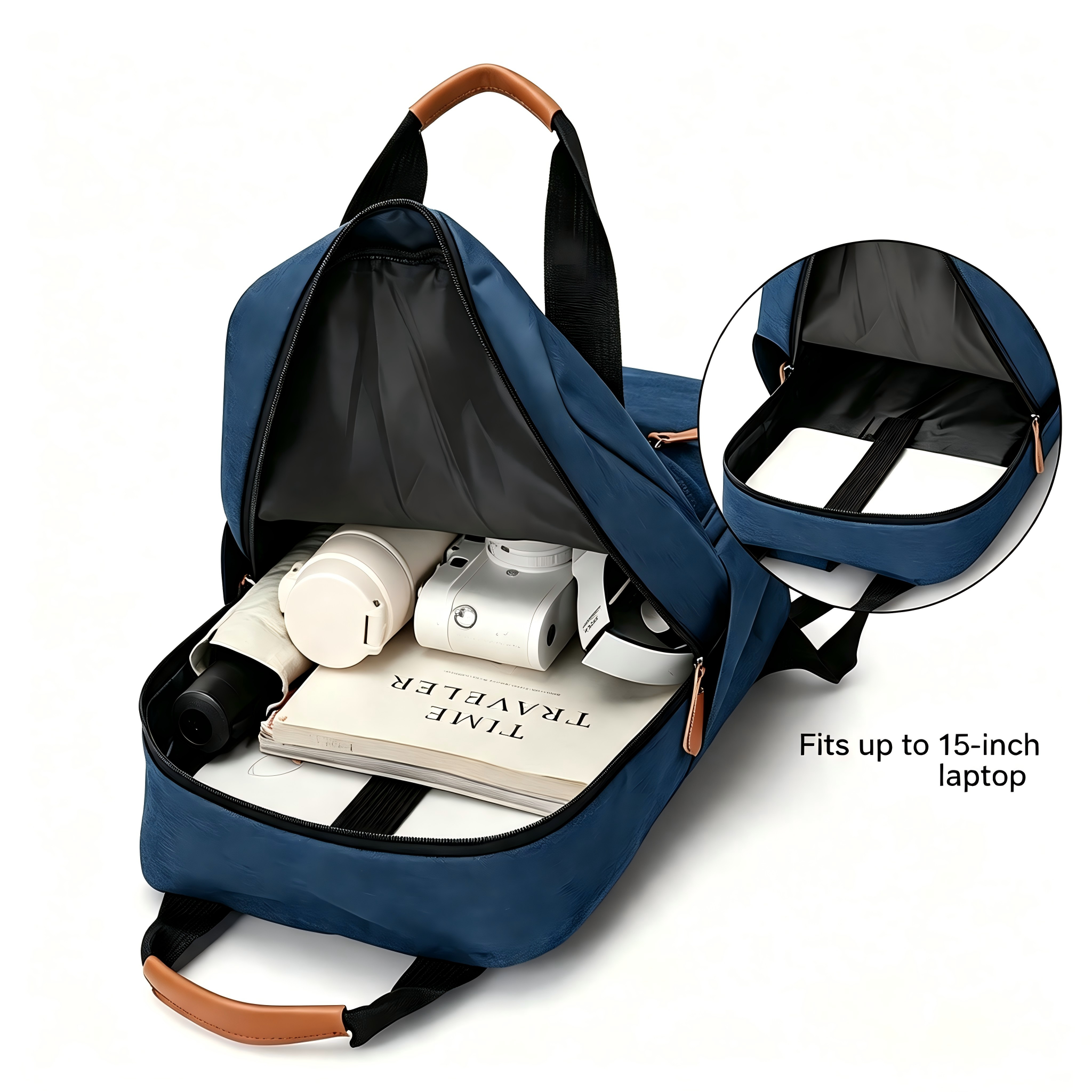3 in 1 Anti Theft Backpack Set - Laptop Bag + Crossbody Pouch + Wallet for Students & Travel, Water Resistan