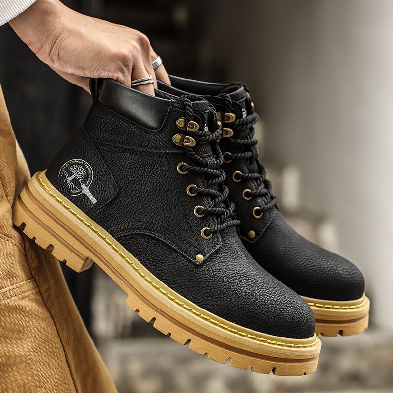 Men's New Fashion High Quality Martens Boots Martin Top Shoes Sport Casual Flat Outdoor Cycling Hiking Camping Desert Footwear
