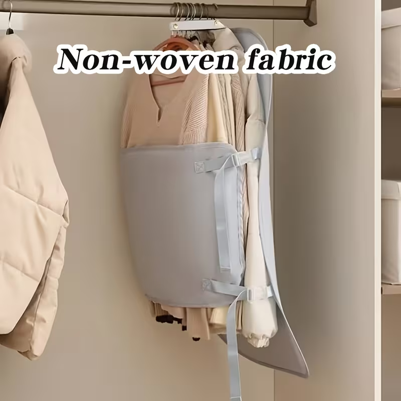 Clothes Compression Storage Board - Foldable Garment Protector with Compartment Covers, Wardrobe Hanging Storage Bag