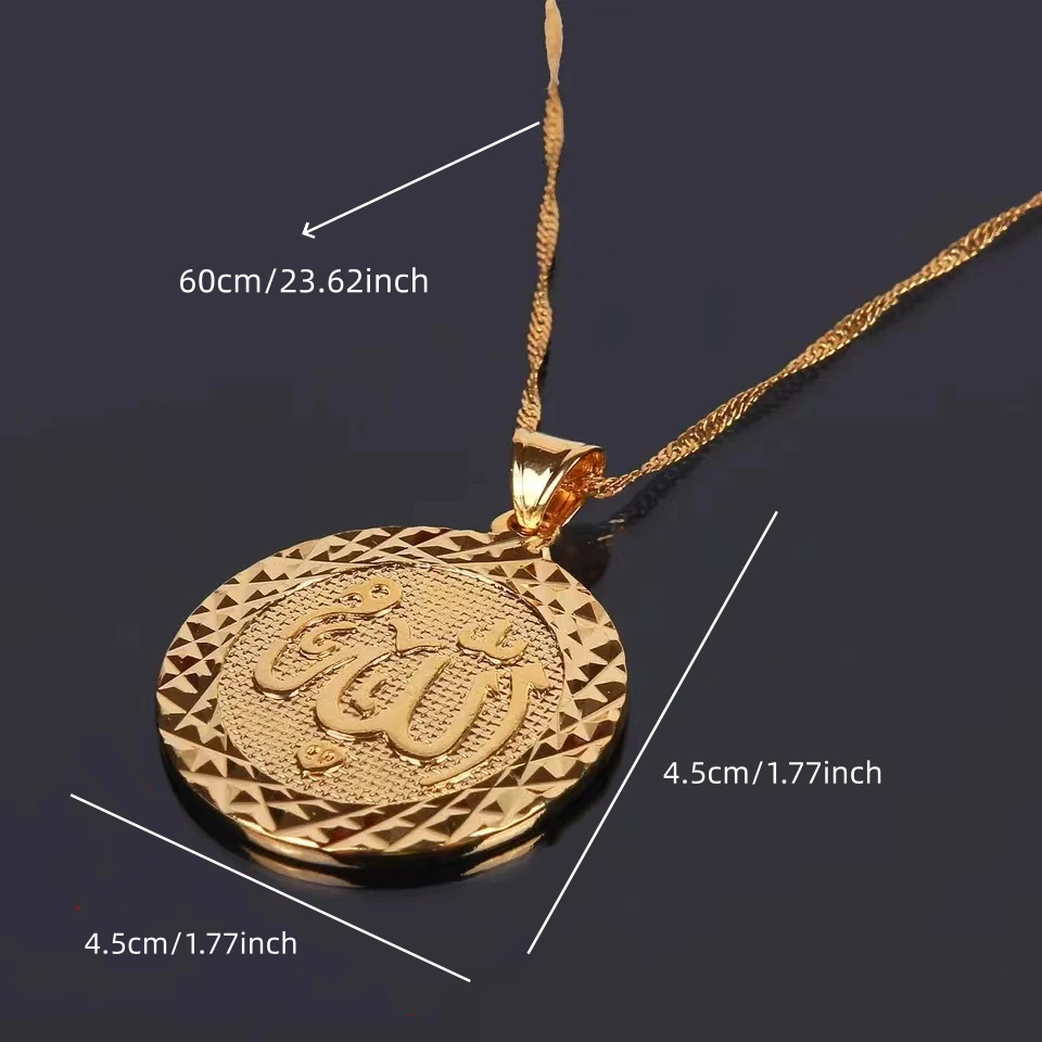 Elegant Round-Pendant Necklace – Lightweight, Fade-Proof Sweater Chai