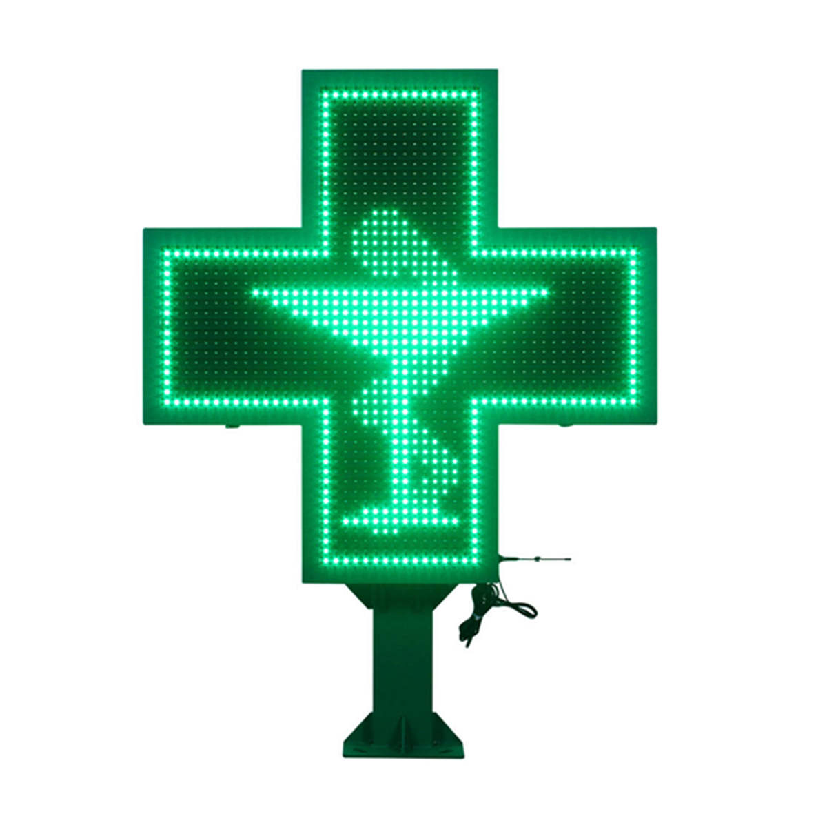 Time Temperature Outdoor LED Pharmacy Cross Signs Multi-Languages LED Display Screen Six Video PHARMACY Custom LED Signs