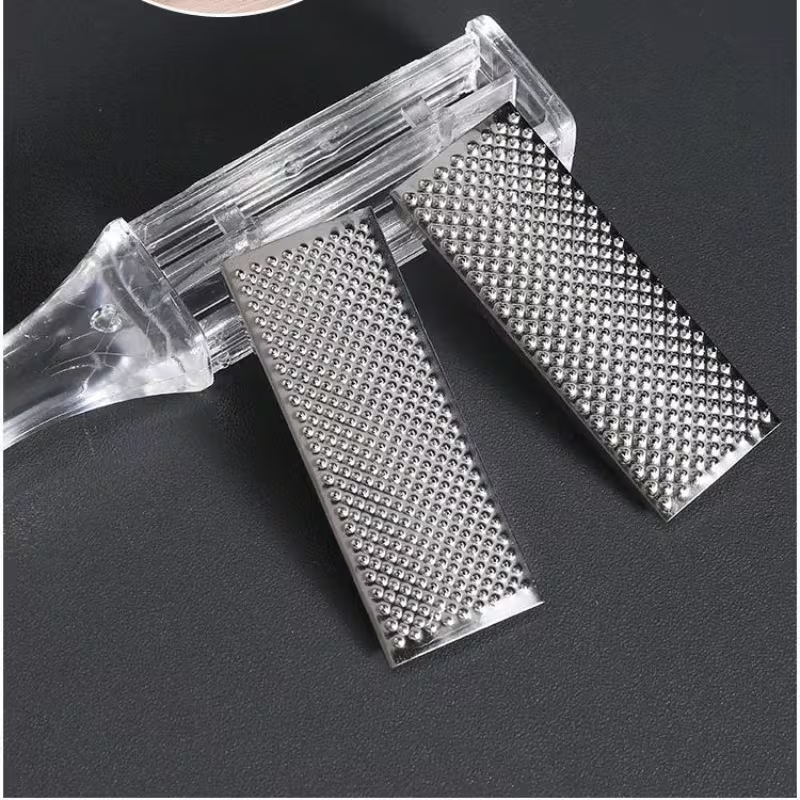 1pc Stainless Steel Foot File to Dead Skin Cuticle Pedicure Foot Scrubber Foot Board Grinding Tool Foot Skin Scraper Double