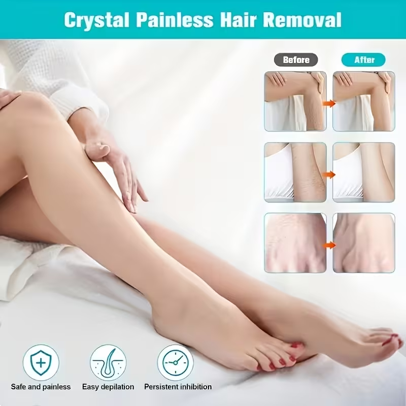 1pc Crystal Hair Remover for Men And Women - Painless Exfoliation, Reusable And Waterproof Hair Removal Tool, Arms, Legs