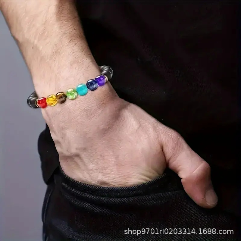Premium Woven Volcanic Stone Bracelet – Bold Colors, Natural Texture, and Cultural Craftsmanship for Men & Wome