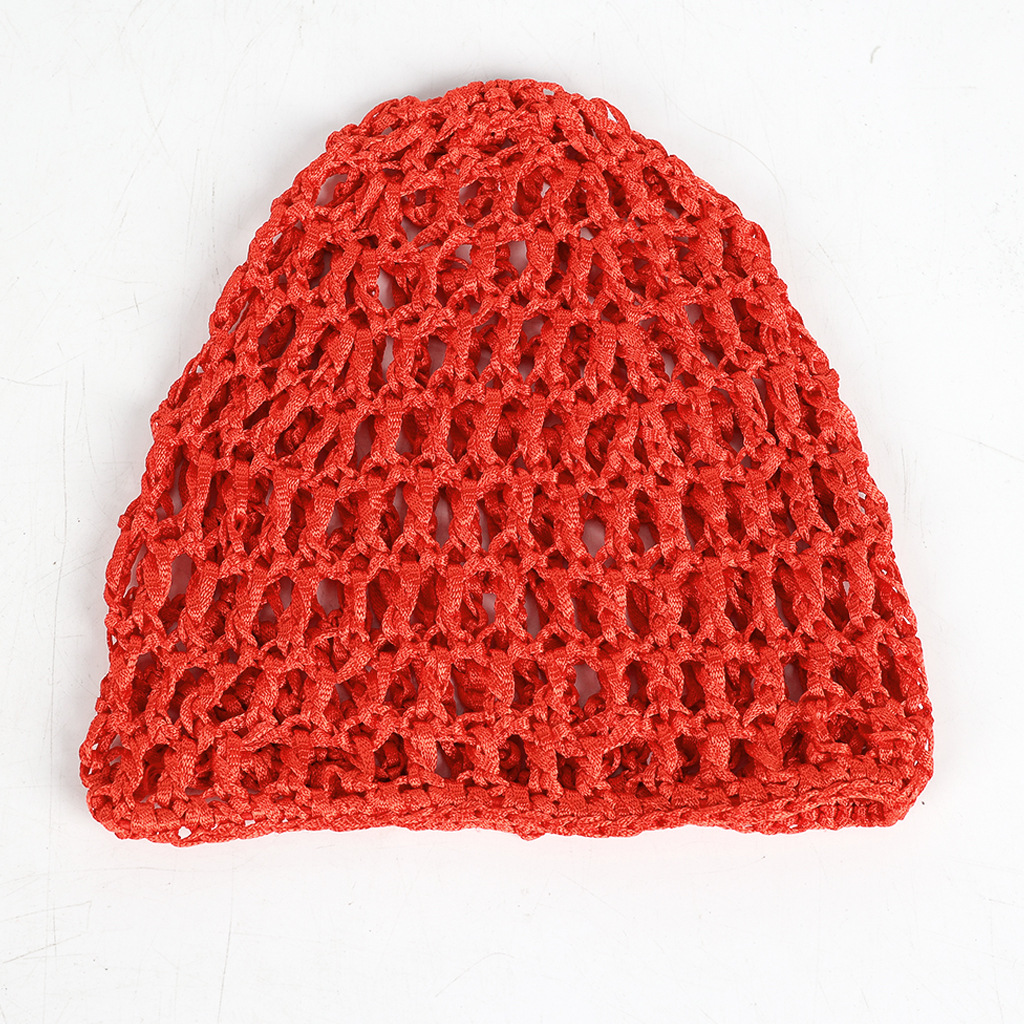 Premium Hollow-Toe Mesh Hair Cap – Handcrafted Knit, Ultra-Breathable & Fashion-Forward Headscar