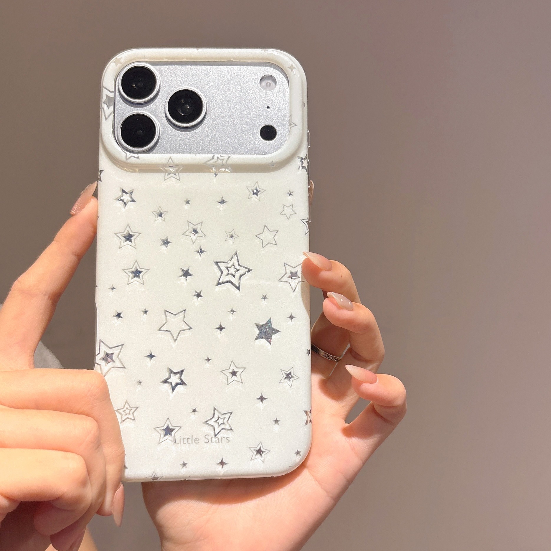 IMD Starry Sky iPhone 17 16 15 Pro Max Phone Case, Double Layer Shockproof Cover with Glitter Sparkle Design Matte Finish