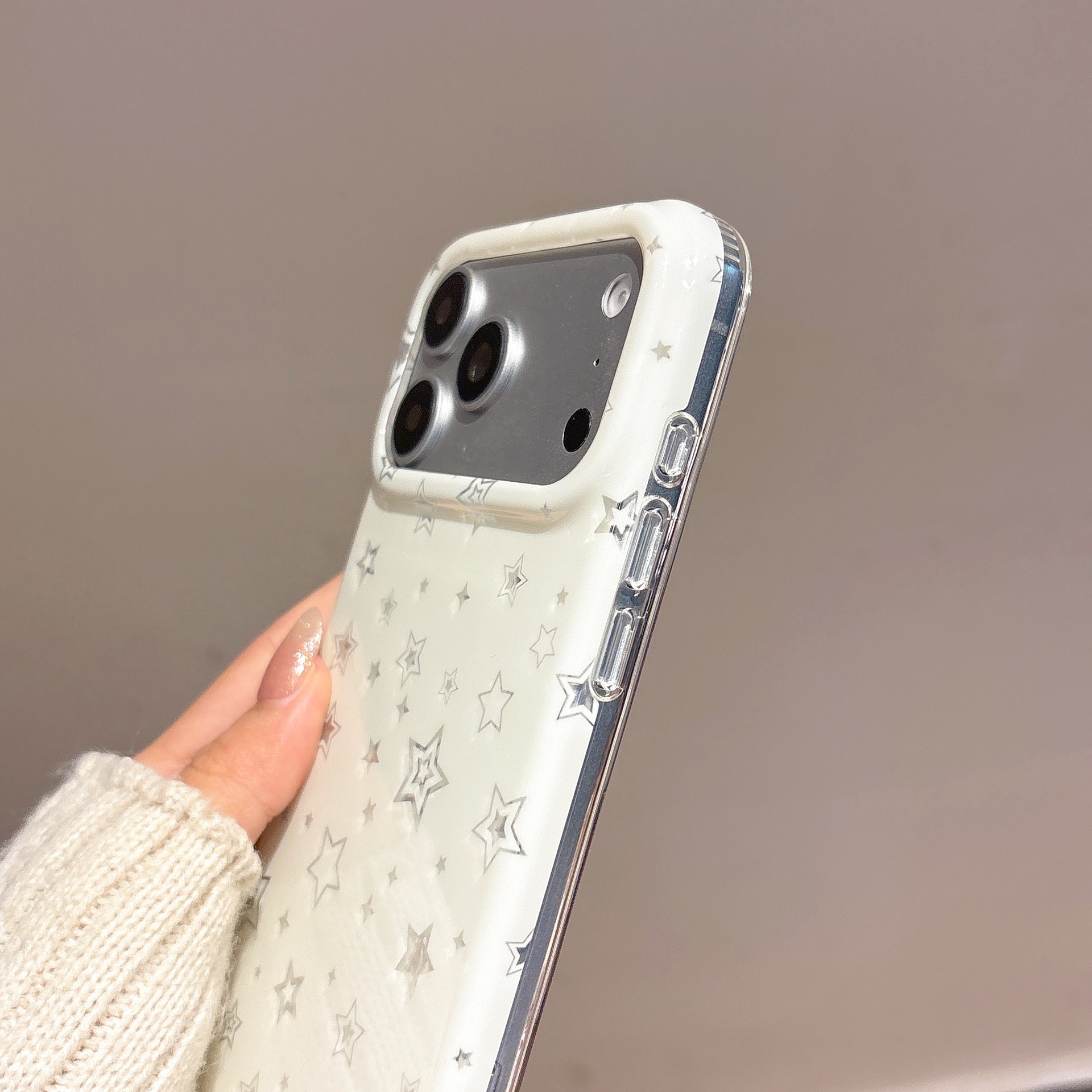 IMD Starry Sky iPhone 17 16 15 Pro Max Phone Case, Double Layer Shockproof Cover with Glitter Sparkle Design Matte Finish