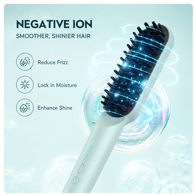 Electric hair comb, straight hair comb, straightening plate clip, curling iron, dual-use plug-in comb, fluffy hair clip