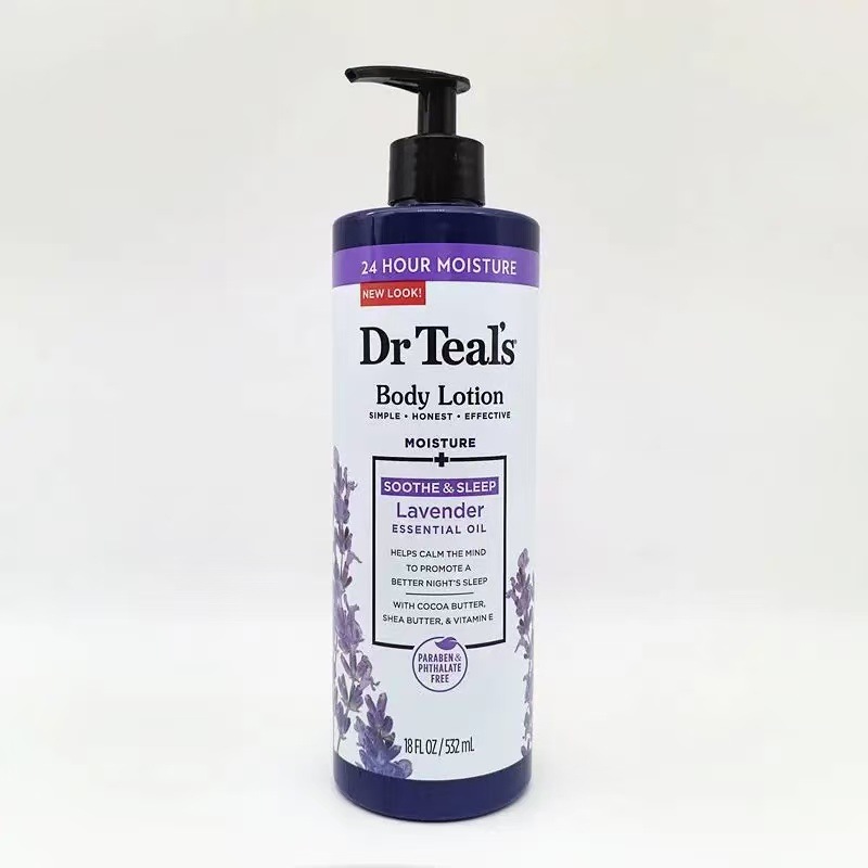 Dr. Teal's moisturizing and soothing coconut oil vc brightening lavender nourishing body lotion