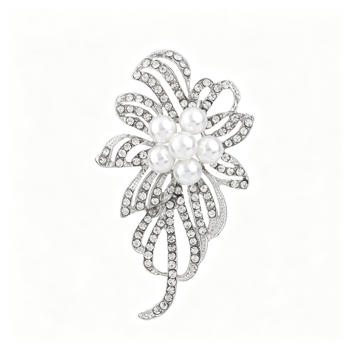 New Fashionable Bustier Flag Dress Lapel Pin Accessories with Korean Water Drop Flowers for High-End and Trendy Luxury Style
