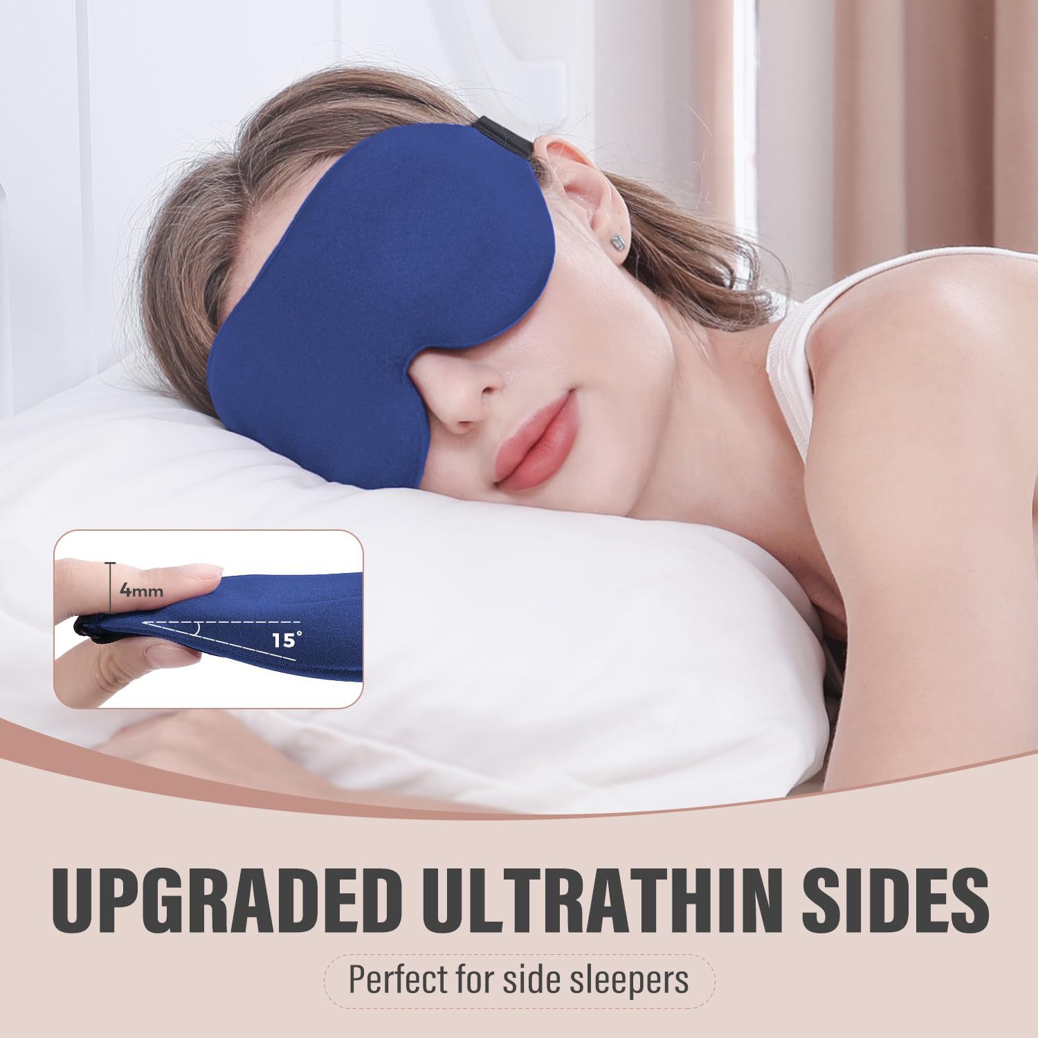 360° Total Blackout 3D Ergonomic Eye Mask – Lightweight, Ventilated & Gender-Neutral for Dorm Life