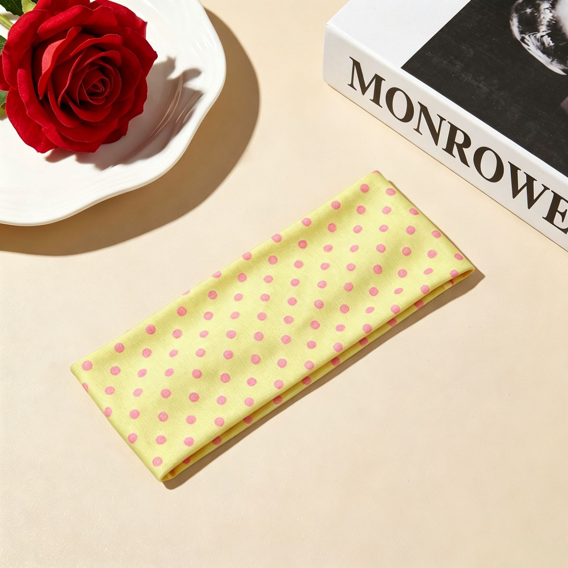 Elegant Polka Dot Korean Headbands – Lightweight, Non-Slip Sports + Lifestyle Design Featuring Dual-Function Hair Ti & Soft Micr