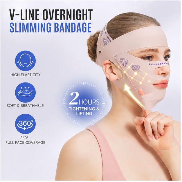 Double chin sleep mask breathable bandage improves facial forehead wrinkles, nasolabial folds, and facial sculpting artifact