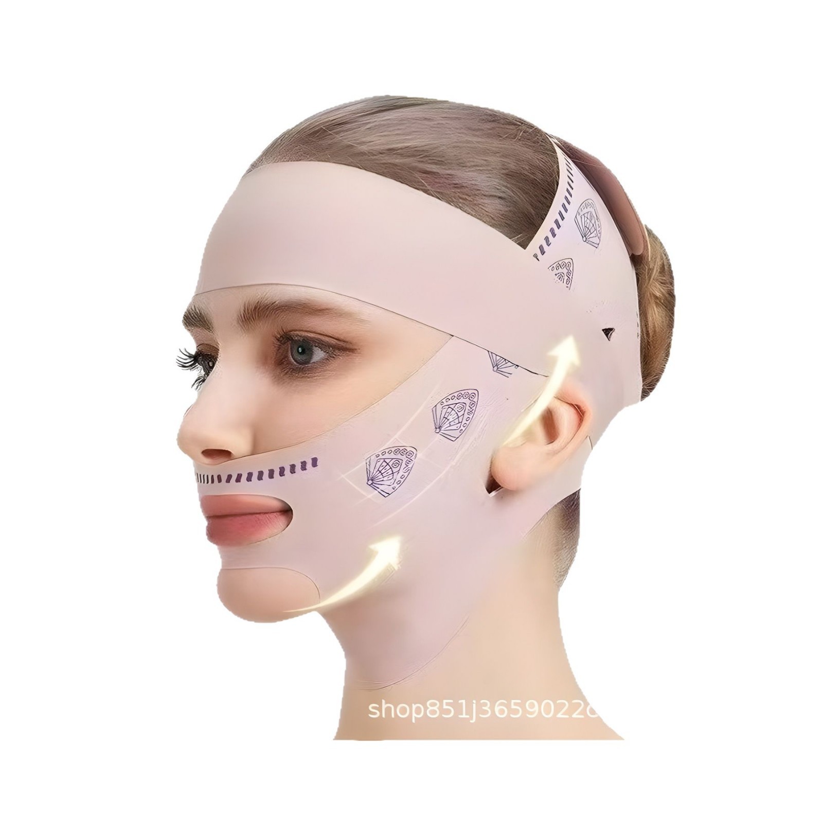 Double chin sleep mask breathable bandage improves facial forehead wrinkles, nasolabial folds, and facial sculpting artifact