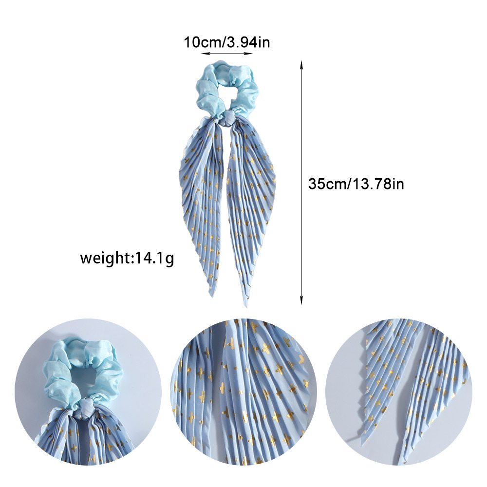 Unique Handmade Crinkled Intestine-Look Headband – Bold Retro Ribbon Accent, Lightweight & Stretchy Ponytail Accessor
