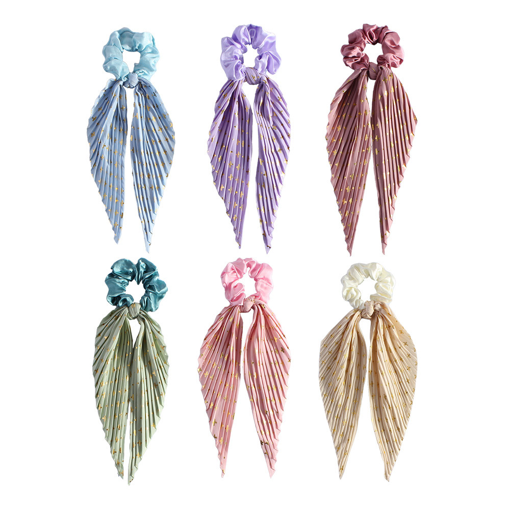 Unique Handmade Crinkled Intestine-Look Headband – Bold Retro Ribbon Accent, Lightweight & Stretchy Ponytail Accessor