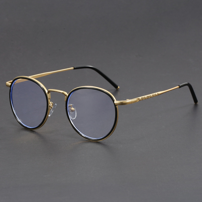 New Classic Retro Round Metal Glasses Frame Women Fashion Luxury Optical Eyeglass Frame for Men Vintage Oval Frame Eyeglasses